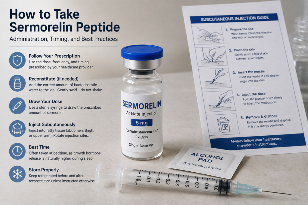 how to take sermorelin peptide