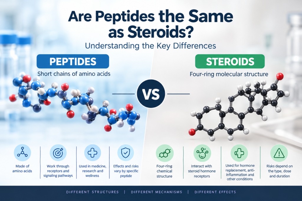 Are Peptides the Same as Steroids?
